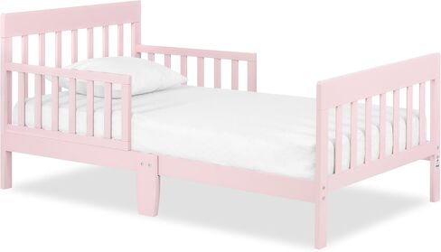 Dream On Me Finn Toddler Bed, Low Floor Wooden Bed, Side Safety Bed Rails, GREENGUARD Gold & BSA Certified, Non-Toxic Paint Finish, New Zealand Pinewood, up to 50 lbs - Vintage White Oak in Kuwait