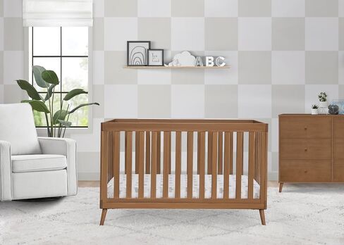 Delta Children Essex 4-in-1 Convertible Crib - Greenguard Gold Certified, Chestnut in Kuwait