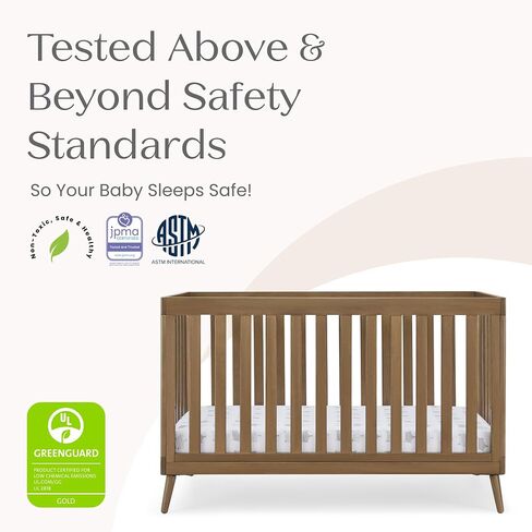 Delta Children Essex 4-in-1 Convertible Crib - Greenguard Gold Certified, Chestnut in Kuwait