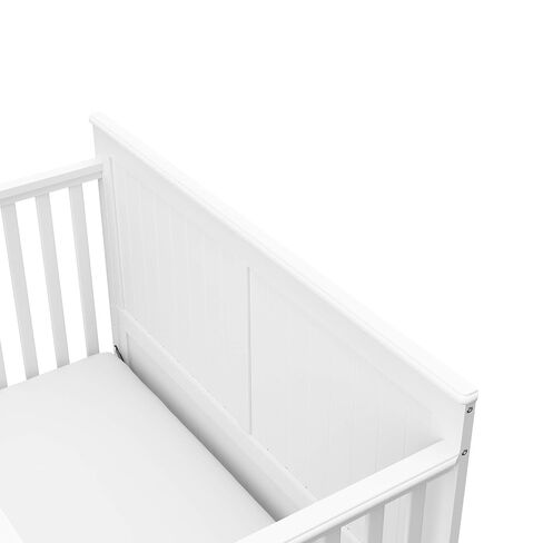 Graco Hadley 5-in-1 Convertible Crib with Drawer – GREENGUARD Gold Certified, Fits Standard Crib Mattress, Converts to Toddler Bed, Daybed and Full Bed, 4 Adjustable Mattress Heights (White) | GREENGUARD Gold Certified, Fits Standard Crib Mattress, Conver in Kuwait