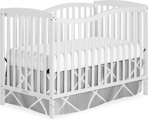 Dream On Me Chelsea 5-in-1 Convertible Full-Size Baby Crib in Steel Grey, GreenGuard Gold & BSA, Pinewood, 4 Mattress Heights, Converts to Toddler, Day & Full-Size Bed, Modern Classic Nursery in Saudi Arabia