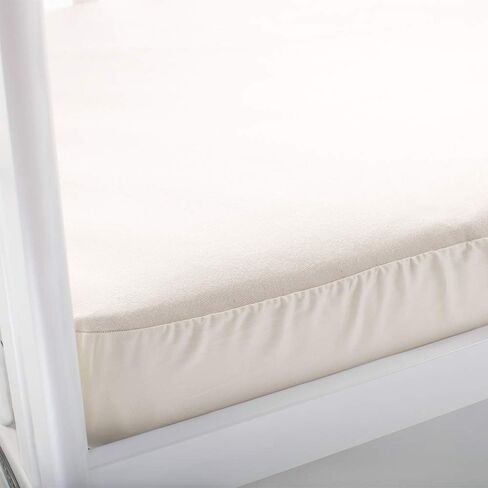 Naturepedic Organic Waterproof Crib Mattress Pad, Skin Friendly, Breathable & Absorbent Crib Mattress Protector - Removable Protector Pad for Baby and Toddler Beds - Fitted for Standard Baby Crib Size in Kuwait
