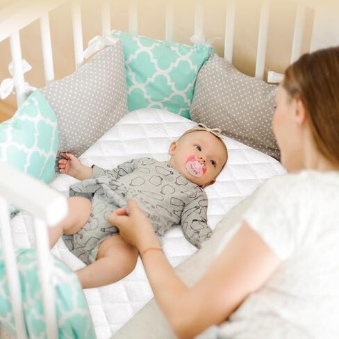 Asatdd Waterproof Bassinet Mattress Pad Protector Cover, 2 Pack | Compatible with Baby Delight Beside Me Dreamer Bassinet, Ultra Soft, Breathable, Comfortable in Kuwait