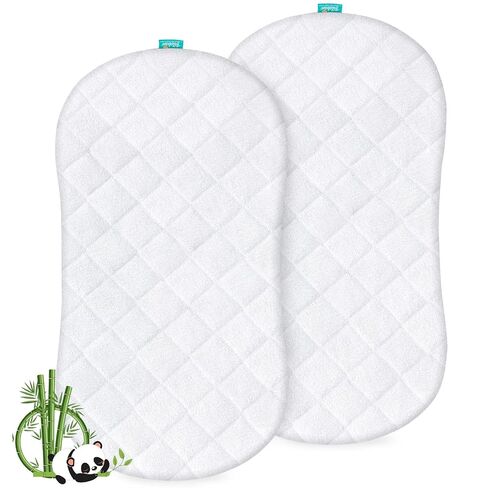 Bassinet Mattress Pad 20x33 Fits BCOL/Semphis/Angelbliss/wayfong/Cowiewie | Fit for venowu and YADAQE Baby Beside Bassinet, Ultra Soft Breathable, Washer & Dryer in Kuwait