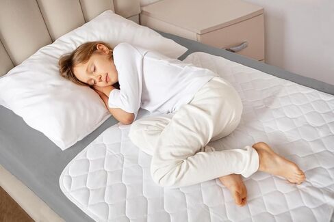 Lynmark® 2X Toddler Potty Training Bed Pads - Small Single, Grey 33x27 | Waterproof Bedwetting Pee Protector Mat for Kids - Non-Slip Reusable & Washable Incontinence Mattress Sheet Absorbs Up to 1L in Kuwait