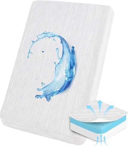 Crib Mattress Topper 52" x 27" x 2" for Toddler/Crib Bed, Memory Foam Wateproof Mattress Pad with Removable Cover in Kuwait