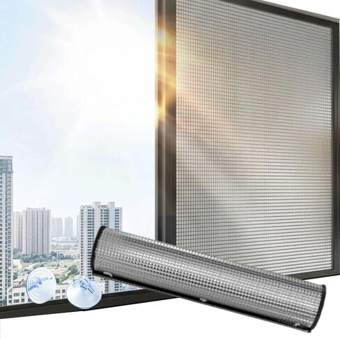 Blackout Window Film, Removable/Privacy Protection | Full Blackout Reflective Sun Protection Film, suitable for vehicles, bathrooms, and sunrooms(Gray,100x130cm) in Kuwait