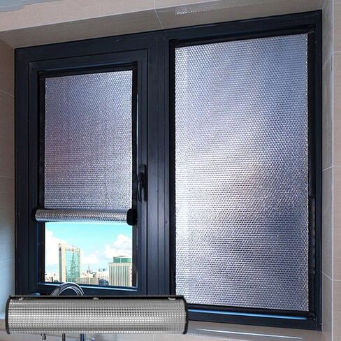 Light-Blocking and Heat-Insulating Window Film, Sunshade | Privacy Window Film, Velcro installation, renter-friendly, suitable for regular homes and sunrooms(White,20x31in) in Kuwait