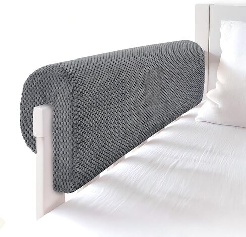 Toddlers' Bed Rail Bumpers Protector, Children's Bed Guardrail Padding, Soft Cushioned Barrier, Increased Height, Easy to Install, Washable Cover, Fits Floor, Bunk & Loft, 3 Ft, Gray in Kuwait