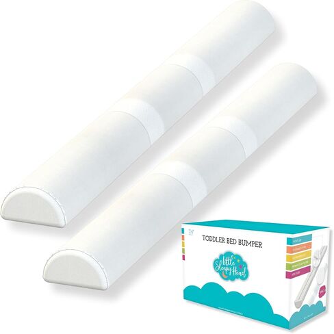 Toddler Bed Bumper Guard – Soft Foam Safety Bed Rail for Toddlers with Non-Slip Cover – Child Sleep Barrier for Twin, Full, Queen & King Mattress – Washable Kids Protection for Home or RV (2 Pack) in Kuwait