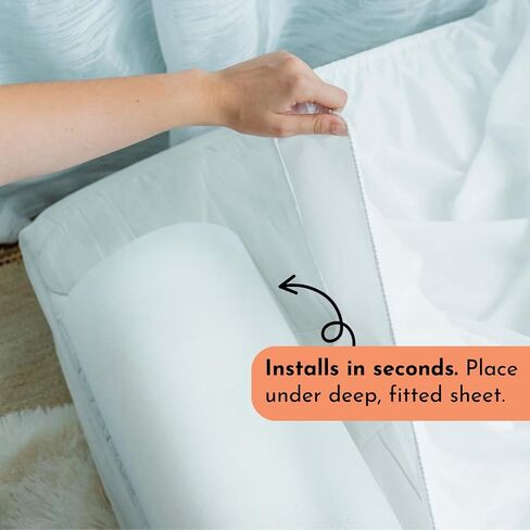 Toddler Bed Bumper Guard – Soft Foam Safety Bed Rail for Toddlers with Non-Slip Cover – Child Sleep Barrier for Twin, Full, Queen & King Mattress – Washable Kids Protection for Home or RV (2 Pack) in Kuwait