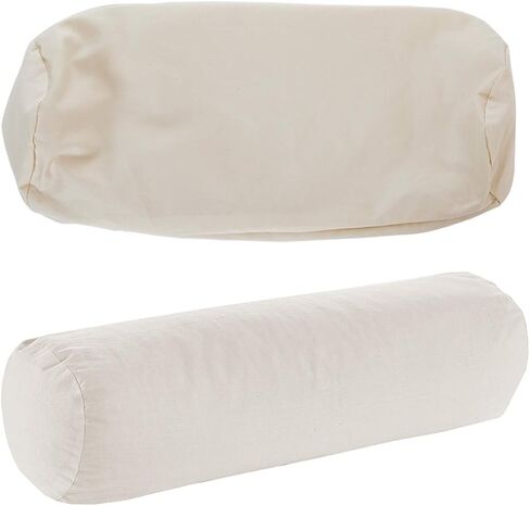 Organic Cotton Pillow Case - One Pack 17''×6'' Cylindrical Pillow Cover - 300 TC Thread Count - Soft and Breathable - Off White in Kuwait