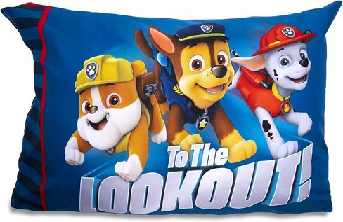 Paw Patrol Sheet Set - Fits Toddler Bed or Crib Mattress - Fitted Sheet and Reversible Pillowcase, Red in Kuwait
