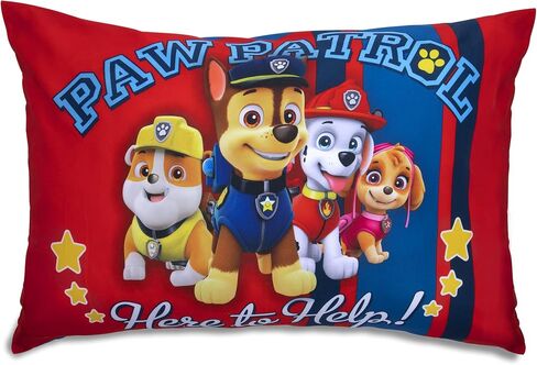Paw Patrol Sheet Set - Fits Toddler Bed or Crib Mattress - Fitted Sheet and Reversible Pillowcase, Red in Kuwait
