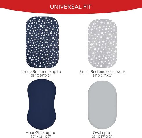 Pack and Play Sheets Boys, Mini Crib Sheets, Stretchy Playard Fitted Sheet | Compatible with Graco Pack n Play, Soft and Breathable Material, Navy in Kuwait