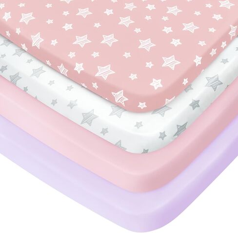 Pack and Play Sheets Boys, Mini Crib Sheets, Stretchy Playard Fitted Sheet | Compatible with Graco Pack n Play, Soft and Breathable Material, Navy in Kuwait