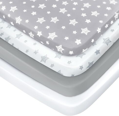 Pack and Play Sheets Boys, Mini Crib Sheets, Stretchy Playard Fitted Sheet | Compatible with Graco Pack n Play, Soft and Breathable Material, Navy in Kuwait