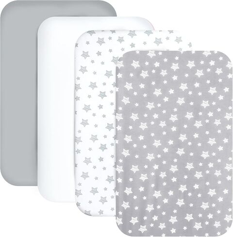 Pack and Play Sheets Boys, Mini Crib Sheets, Stretchy Playard Fitted Sheet | Compatible with Graco Pack n Play, Soft and Breathable Material, Navy in Kuwait