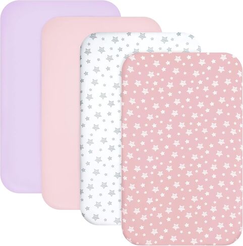 Pack and Play Sheets Boys, Mini Crib Sheets, Stretchy Playard Fitted Sheet | Compatible with Graco Pack n Play, Soft and Breathable Material, Navy in Kuwait
