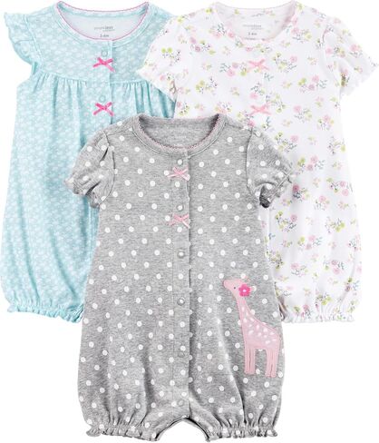 Simple Joys by Carter's Baby Boys 3 pack Snap up Rompers in Kuwait