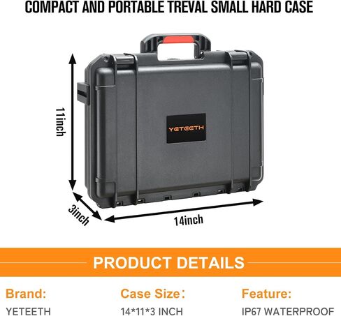 Hard Case for DJI Mini 4 Pro: Waterproof Hard Shell with Foam for DJI Drone Mini 3 Pro/Min3/RC2/RC/RC-N2/N1| Travel Carrying Storage Box for fly more combo Batteries and Accesories Kit ( Case Only) | Hard Shell Carrying Storage with Custom Foam for DJI Mi in Kuwait