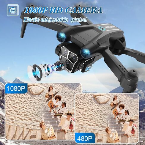 Drone with Camera 1080P HD, Mini Drone for Beginners Kids Adults, RC Quadcopter with 2 Batteries, Carrying Case, Stable Hover, Trajectory Flight, Gravity Control, One Key Take Off/Land, Green in Kuwait