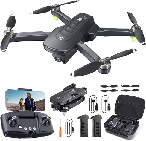 Holy Stone HS175D GPS Drone with 4K Camera for Adults, Under 249g, Foldable RC Quadcopter with Auto Return, 46 Mins Long Flight, Follow Me, Brushless Motor, Circle Fly, Waypoint Fly, Altitude Hold in Kuwait