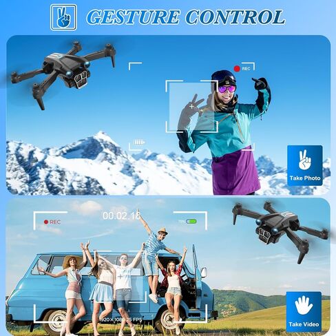 Drone with Camera 1080P HD, Mini Drone for Beginners Kids Adults, RC Quadcopter with 2 Batteries, Carrying Case, Stable Hover, Trajectory Flight, Gravity Control, One Key Take Off/Land, Green in Kuwait