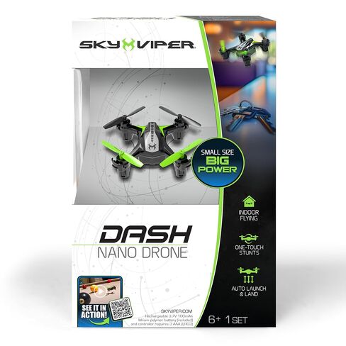 Sky Viper Dash Nano Performance RC Drone, Fast Safe Indoor Flying, Rechargeable Battery in Kuwait