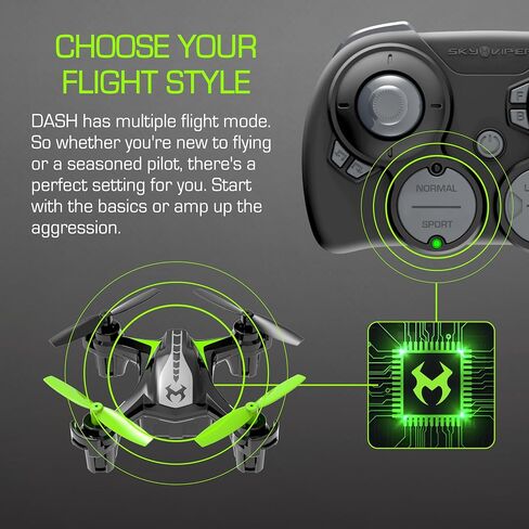 Sky Viper Dash Nano Performance RC Drone, Fast Safe Indoor Flying, Rechargeable Battery in Kuwait