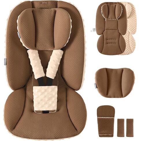 Infant Car Seat Insert for Newborn，Preemie Newborn Infant Insert, Newborn Car Seat Insert Head Body Support for Stroller, Baby Swing, Rocker, Bouncer, Bassinet, 2-in-1 Reversible in Kuwait