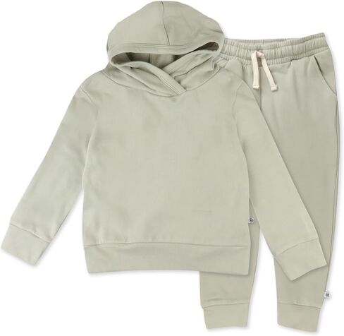 HonestBaby unisex-baby Light Weight Hoodie & Sweatpant Set 100% Organic Cotton for Toddler, Baby Boys, Girls in Kuwait