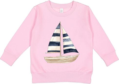 inktastic Blue Striped Sailboat Nautical Toddler Sweatshirt in Kuwait