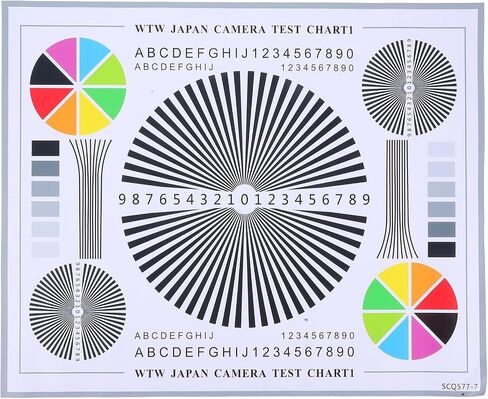 VOSAREA Camera Calibration Chart Color Wheel Chart Lens Test Camera Focus Calibration Card CCTV Installation Test Tool for Indoor and Outdoor Monitoring 15.74 X 11.81In in Kuwait