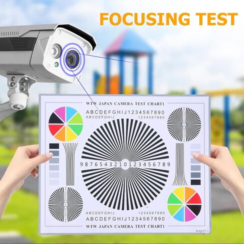 VOSAREA Camera Calibration Chart Color Wheel Chart Lens Test Camera Focus Calibration Card CCTV Installation Test Tool for Indoor and Outdoor Monitoring 15.74 X 11.81In in Kuwait