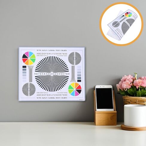 VOSAREA Camera Calibration Chart Color Wheel Chart Lens Test Camera Focus Calibration Card CCTV Installation Test Tool for Indoor and Outdoor Monitoring 15.74 X 11.81In in Kuwait