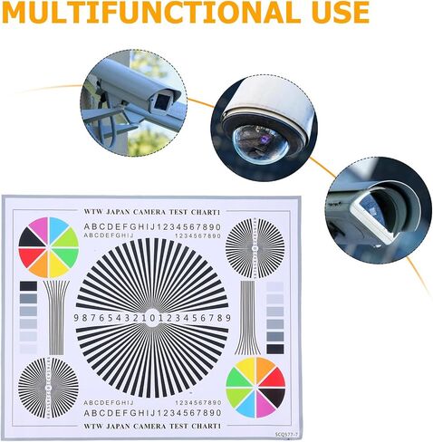 VOSAREA Camera Calibration Chart Color Wheel Chart Lens Test Camera Focus Calibration Card CCTV Installation Test Tool for Indoor and Outdoor Monitoring 15.74 X 11.81In in Kuwait