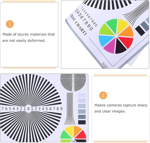 VOSAREA Camera Calibration Chart Color Wheel Chart Lens Test Camera Focus Calibration Card CCTV Installation Test Tool for Indoor and Outdoor Monitoring 15.74 X 11.81In in Kuwait