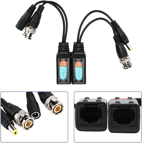 aqxreight 8MP CVI AHD TVI CVBS Video Power Balun Transceive Twisted Pair Transmitter 12‑48V Input and Range 48V Video BalunBalun TransceiverBalun Pair TransmitterVideo Power BalunVideo in Kuwait