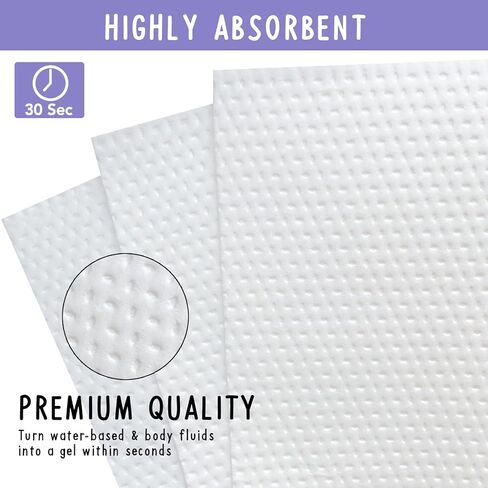 50 Packs Super Absorbent Urine Pads Portable Child Used with Travel Potty Bags Disposable Liners for Toddlers, Toilet Seat for Kids Pee Training, White, XSD-DM-025 in Kuwait