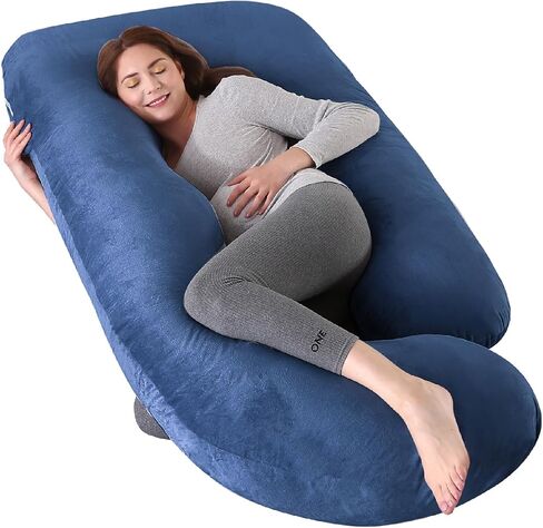 60 Inch Full Body Pregnancy Pillows for Sleeping Cooling Pregnancy Pillow,U Shaped Pregnancy Body Pillow,Maternity Pillows for Pregnant Women with Removable Washable Velvet Cover.(Grey) in Kuwait