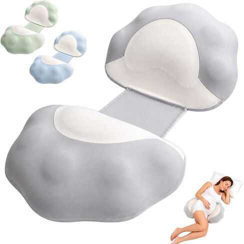 Pregnancy Pillow for Sleeping Cooling Wedge Maternity Body Pillow | Bfull-Body Support for Back Hips Belly. Removable Cover, Machine Washable. Pregnancy Pain Relief. Perfect for Side Sleepers in Kuwait