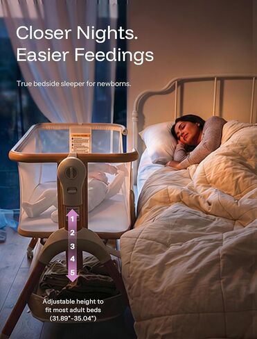 HARPPA Cuddly Signature Baby Bassinet - BSA & JPMA Certified, Ultra-Breathable and Completely Washable Mattress in Saudi Arabia