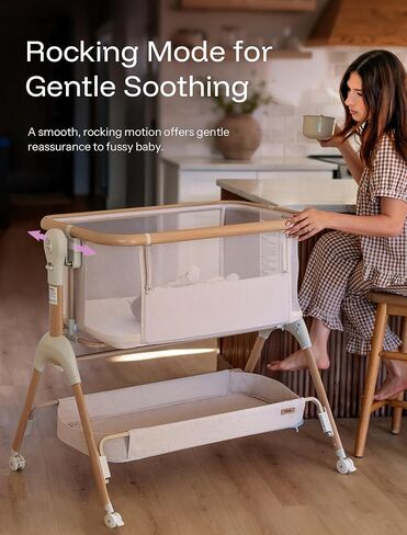 HARPPA Cuddly Signature Baby Bassinet - BSA & JPMA Certified, Ultra-Breathable and Completely Washable Mattress in Saudi Arabia