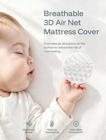 HARPPA Cuddly Signature Baby Bassinet - BSA & JPMA Certified, Ultra-Breathable and Completely Washable Mattress in Saudi Arabia