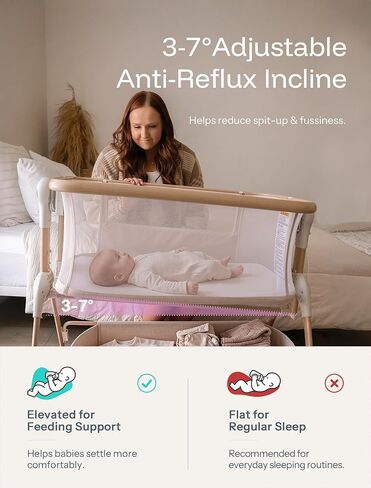 HARPPA Cuddly Signature Baby Bassinet - BSA & JPMA Certified, Ultra-Breathable and Completely Washable Mattress in Saudi Arabia