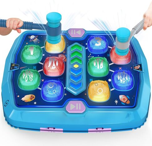 Whack Game Mole Toys for 3 4 5 6 Year Old Boy,Gifts for Toddler Kids Age 3+ | Pounding Toys for Age 3-8, 3 Modes & Light Interactive Toddlers Toy with 2 Hammer,Birthday Gifts for Toddler Boy Girl Age 3+ in Kuwait