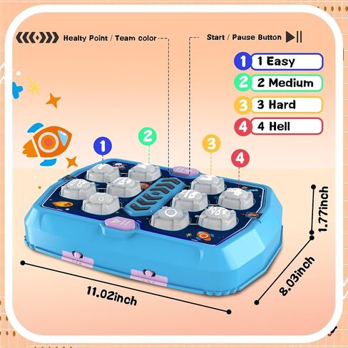 Whack Game Mole Toys for 3 4 5 6 Year Old Boy,Gifts for Toddler Kids Age 3+ | Pounding Toys for Age 3-8, 3 Modes & Light Interactive Toddlers Toy with 2 Hammer,Birthday Gifts for Toddler Boy Girl Age 3+ in Kuwait