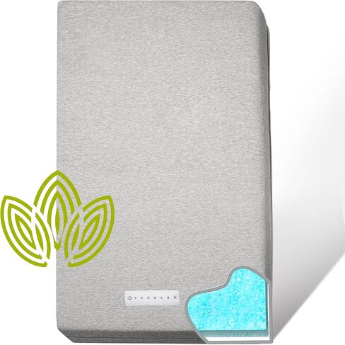 Organic Cotton Covered Dual-Sided Crib Mattress | 2-Stage Premium Memory Foam CertiPUR-US Hypoallergenic Baby Mattress Firm Support for Infant Cooling Gel for Toddler, Waterproof Washable, 52x27.5x5.5 in Kuwait