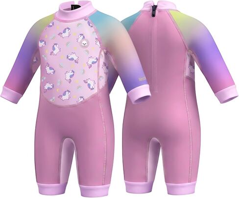 Heccei Baby Wetsuit, Warm Neoprene Thermal Wet Suits, UPF 50+ One Piece Toddler Wetsuit for Boys Girl Beach & Water Play in Saudi Arabia